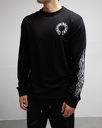 Horse Shoe Logo USA White/Black Long Sleeve™
