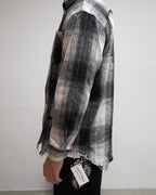 Black Leather Crosses & Fleur De Lis Checkered Grey Flannel™