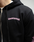 Pink Deadly Doll Black Full Zip Hoodie™