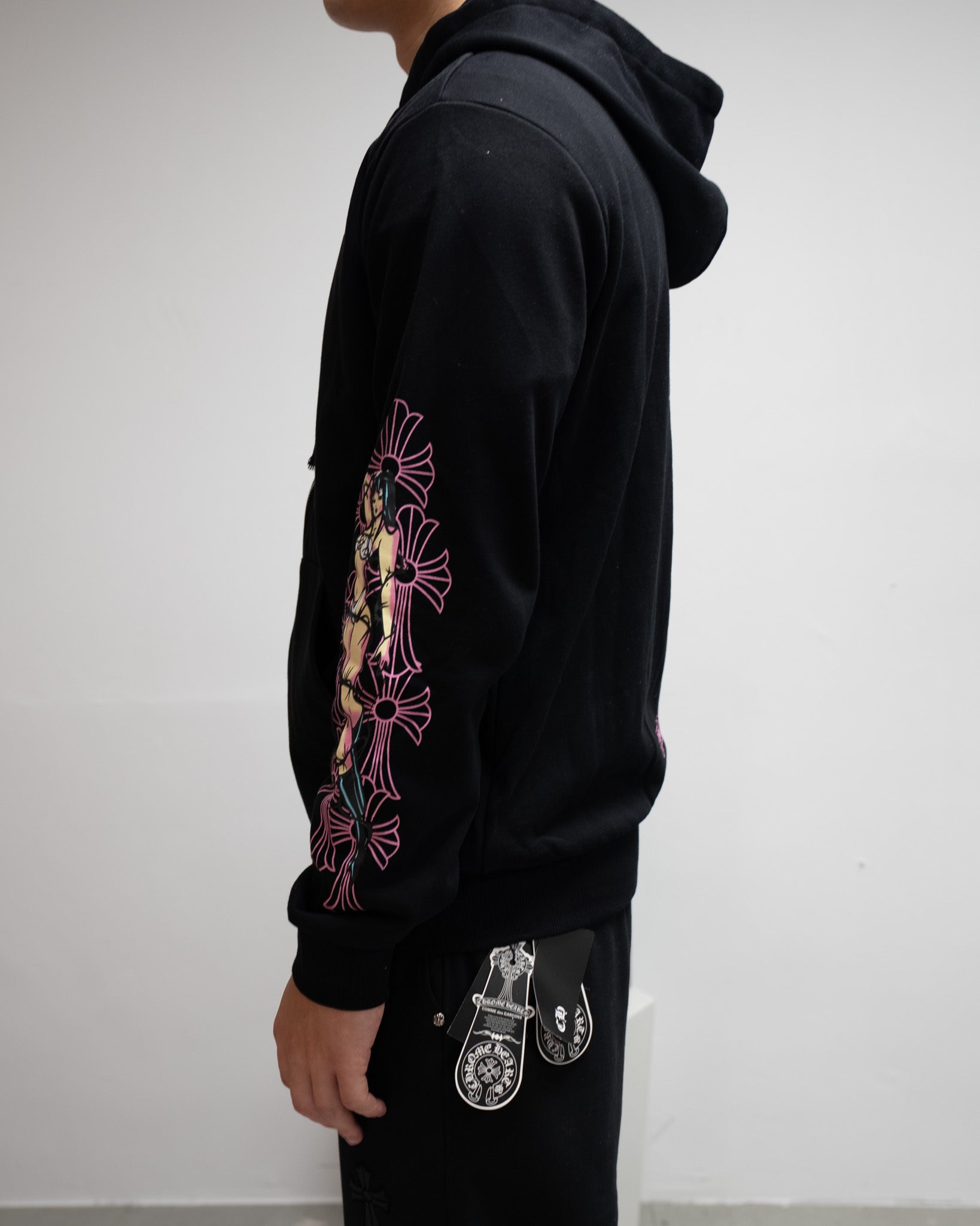 Pink Deadly Doll Black Full Zip Hoodie™