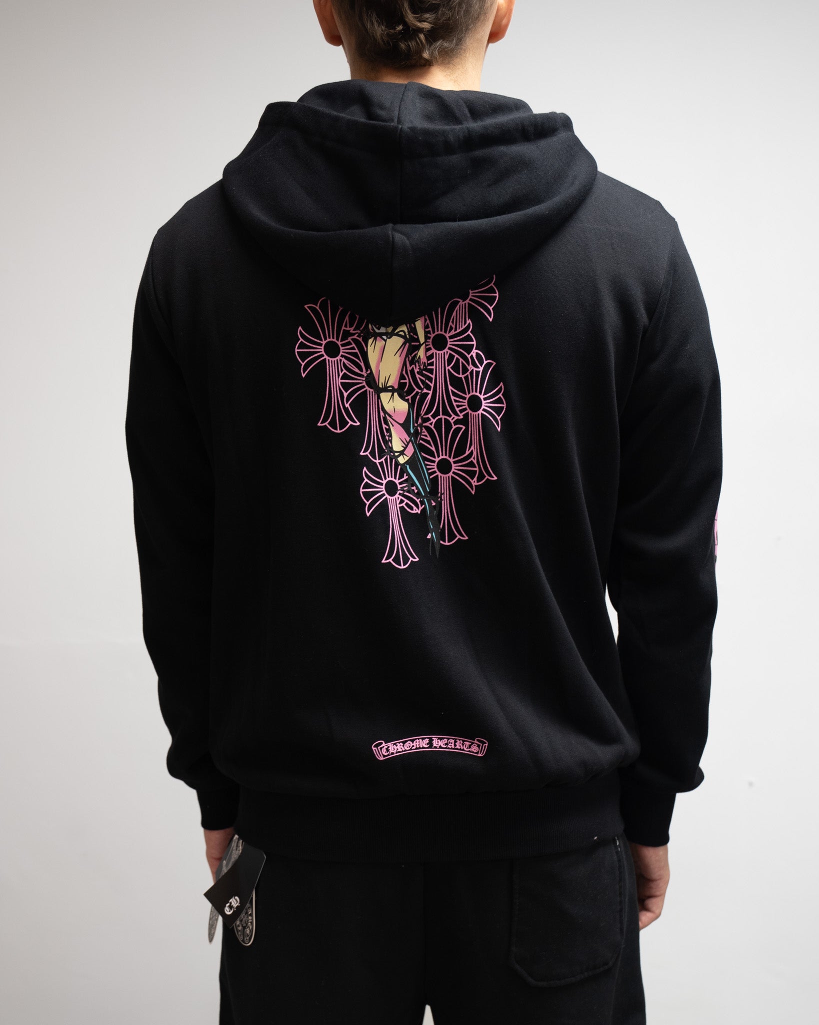 Pink Deadly Doll Black Full Zip Hoodie™