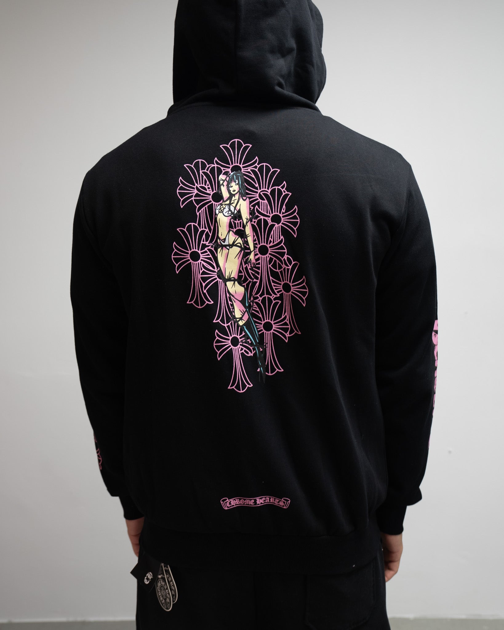 Pink Deadly Doll Black Full Zip Hoodie™