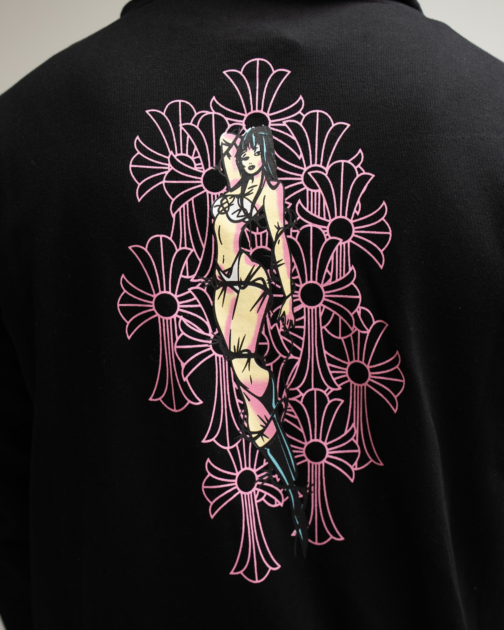 Pink Deadly Doll Black Full Zip Hoodie™