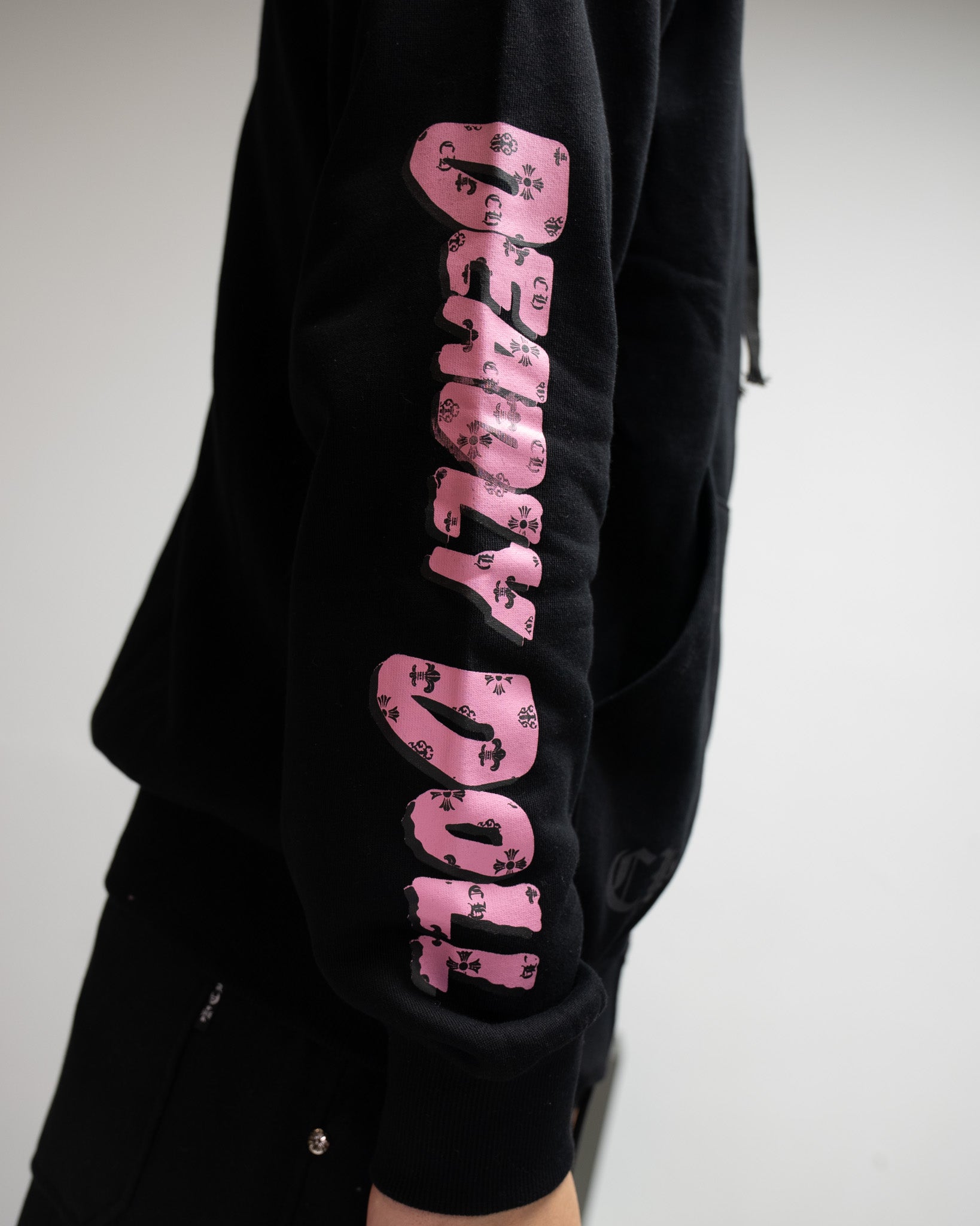Pink Deadly Doll Black Full Zip Hoodie™