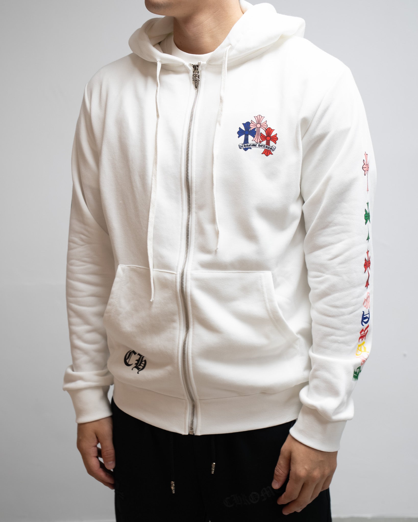 Multicolor Cross White Hoodie™