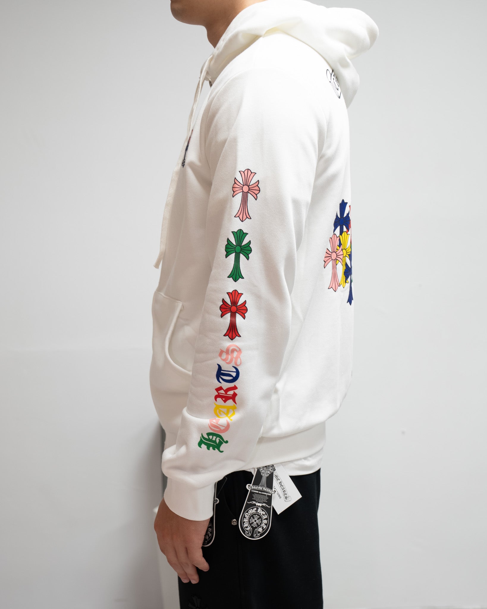 Multicolor Cross White Hoodie™