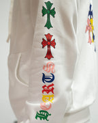 Multicolor Cross White Hoodie™