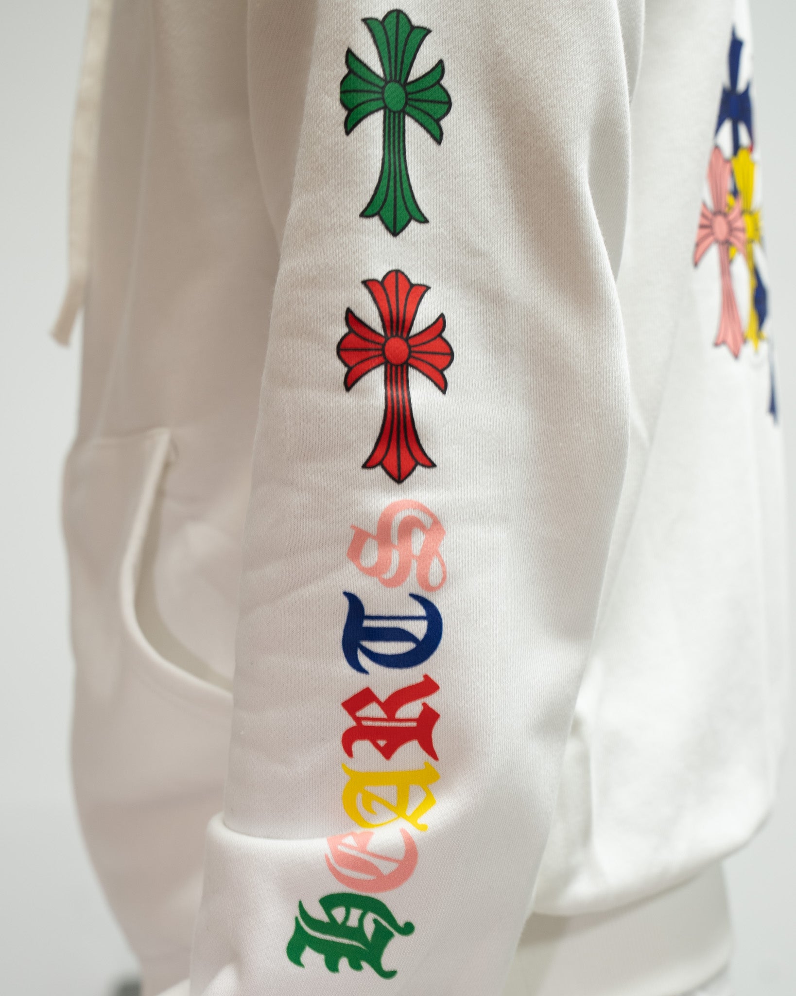 Multicolor Cross White Hoodie™