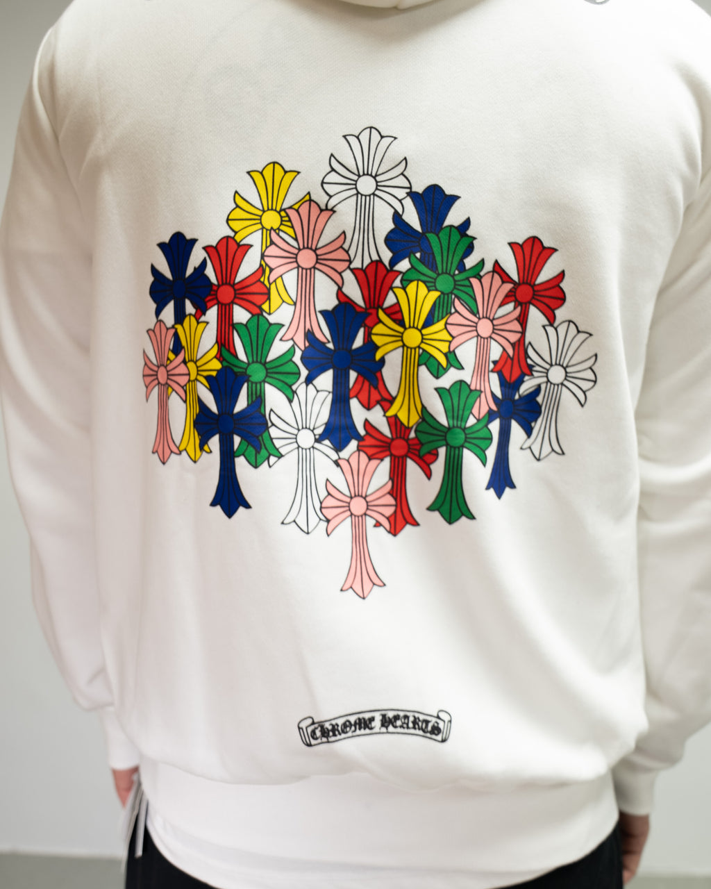 Multicolor Cross White Hoodie™