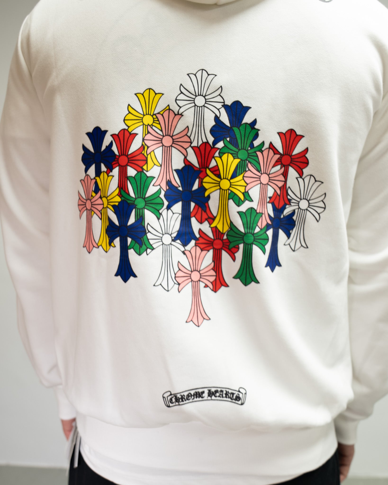 Multicolor Cross White Hoodie™