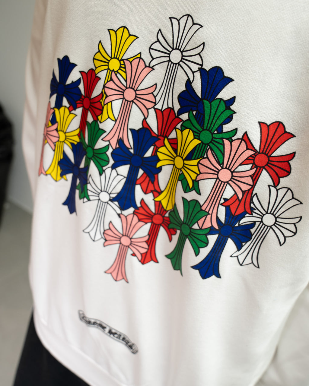 Multicolor Cross White Hoodie™