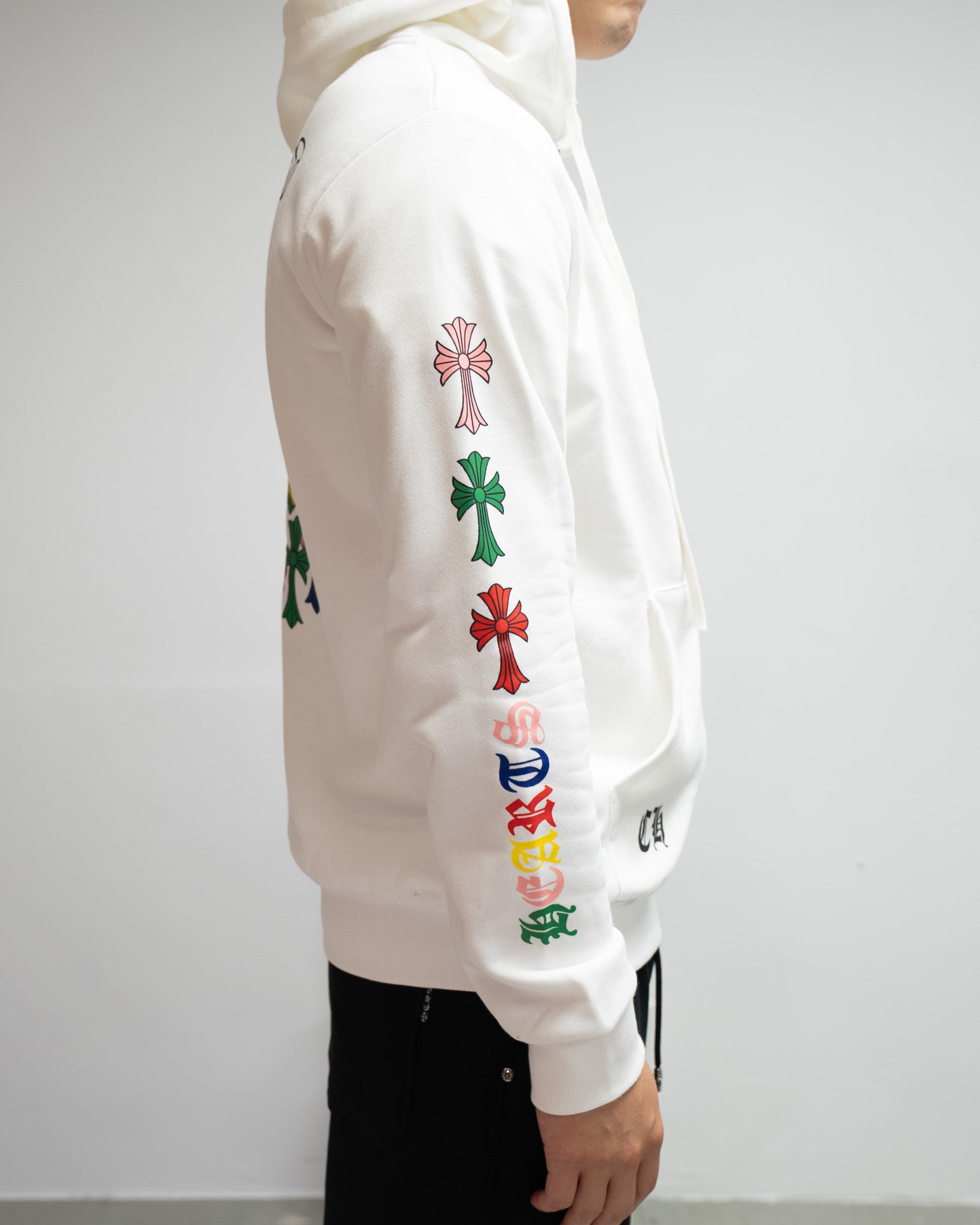 Multicolor Cross White Hoodie™
