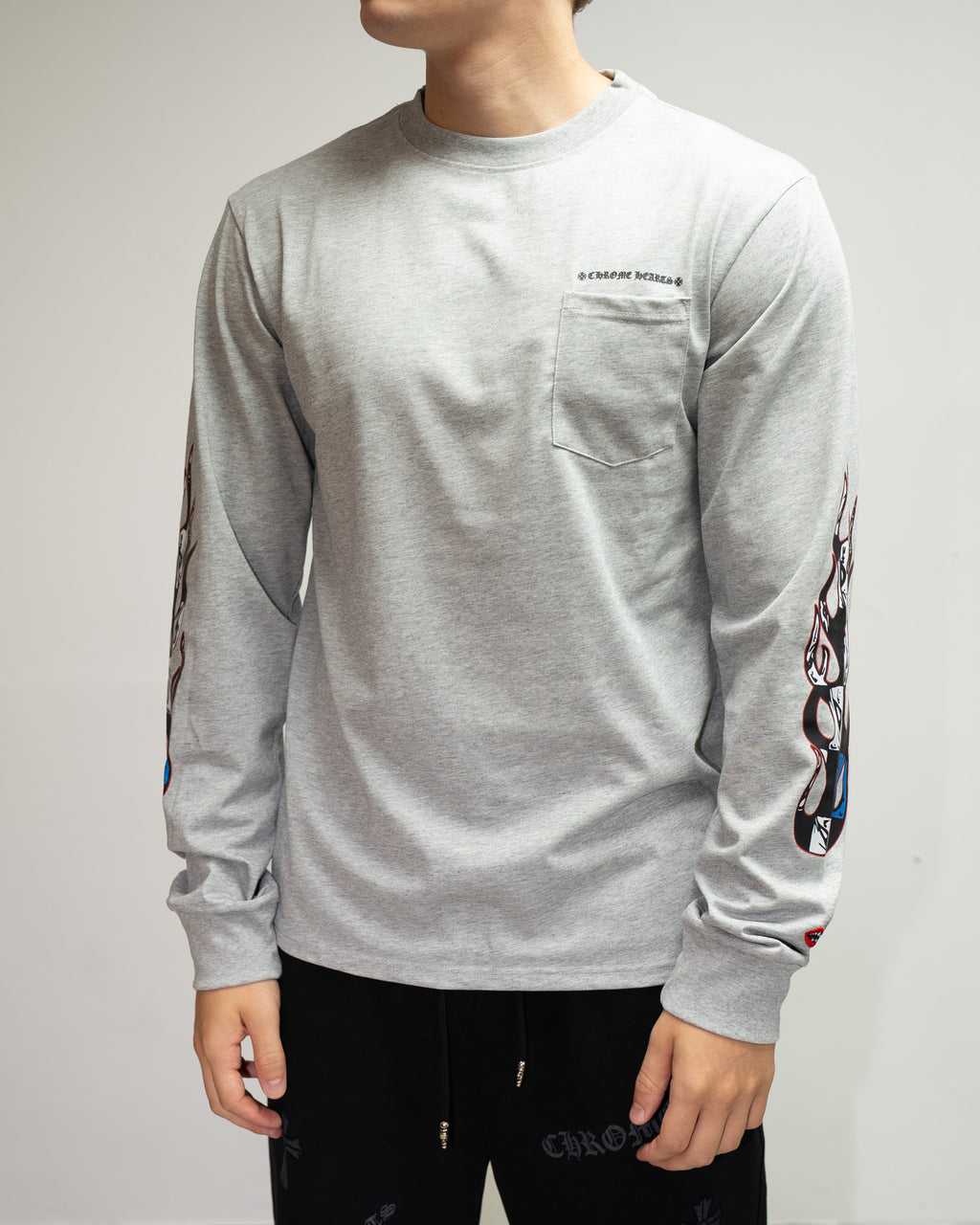 M-Boy Colored Text Grey Long Sleeve™