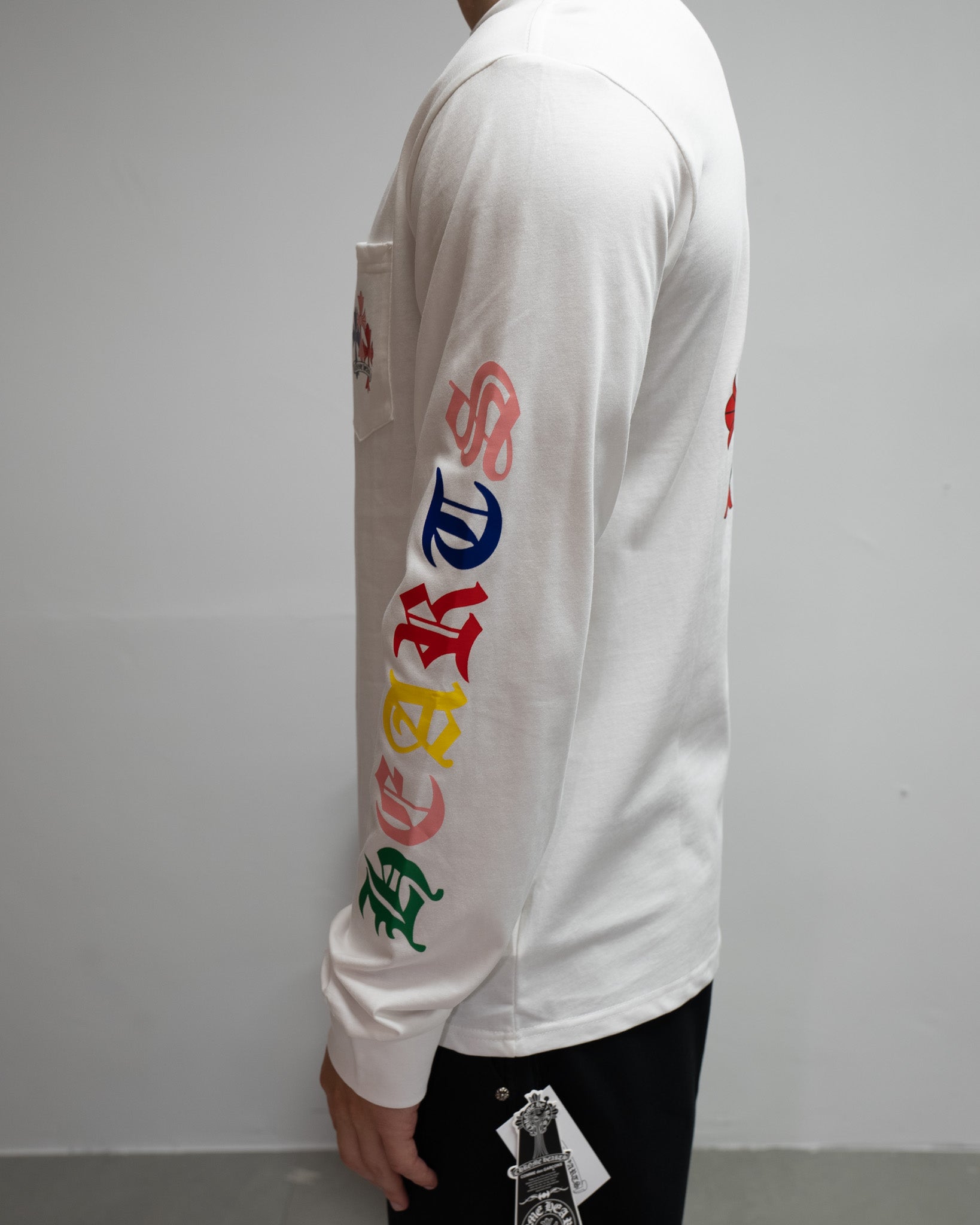 Stacked Multicolor Crosses White Long Sleeve™