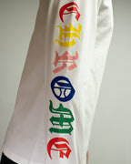 Stacked Multicolor Crosses White Long Sleeve™