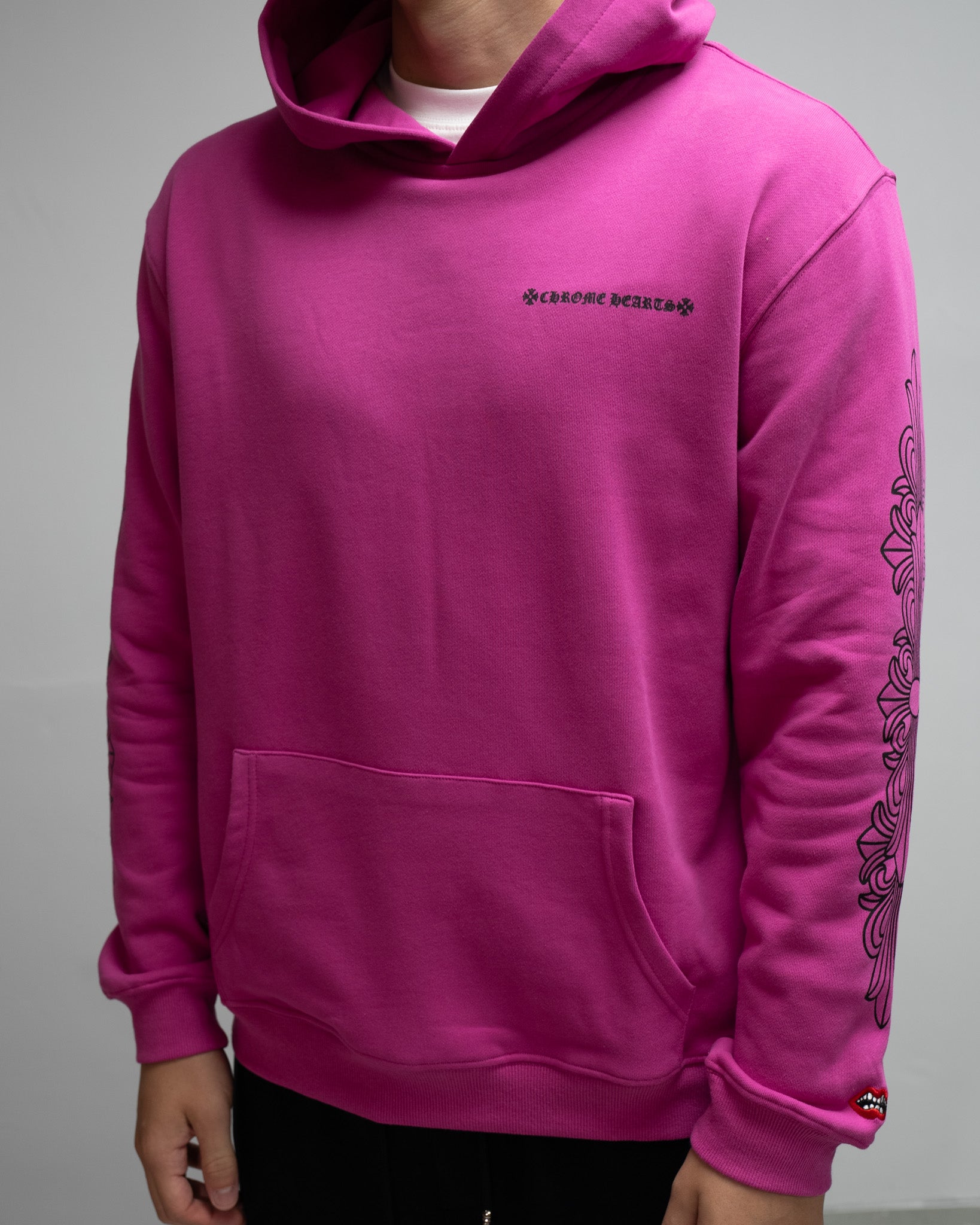 Spider Web Graphic Pink Hoodie™