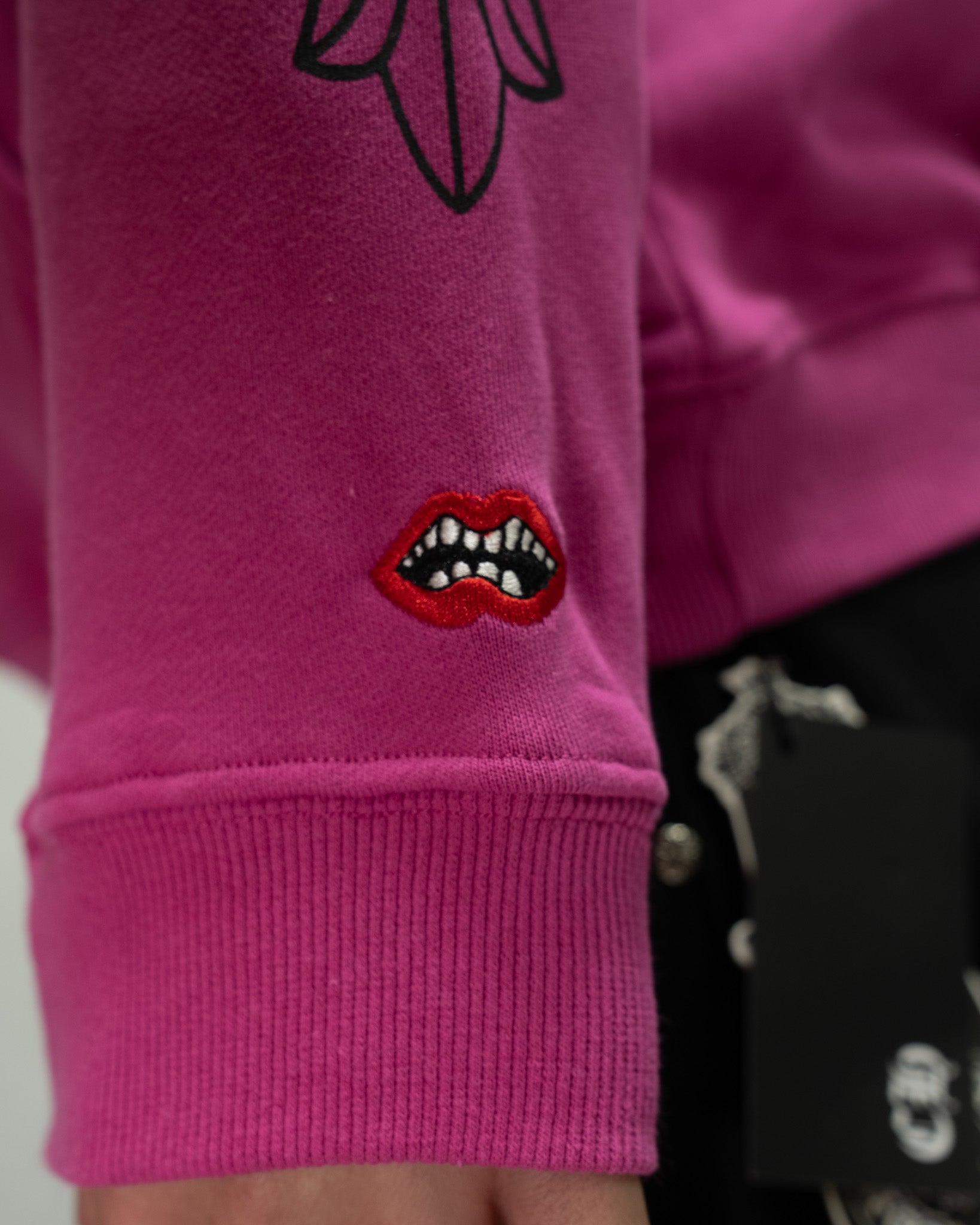 Spider Web Graphic Pink Hoodie™