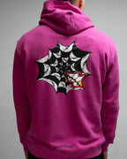 Spider Web Graphic Pink Hoodie™