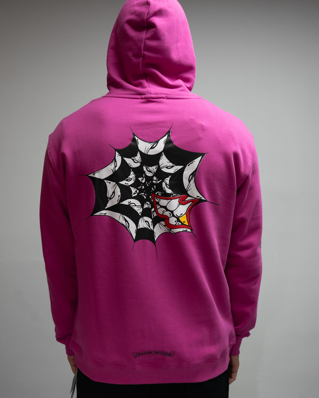 Spider Web Graphic Pink Hoodie™