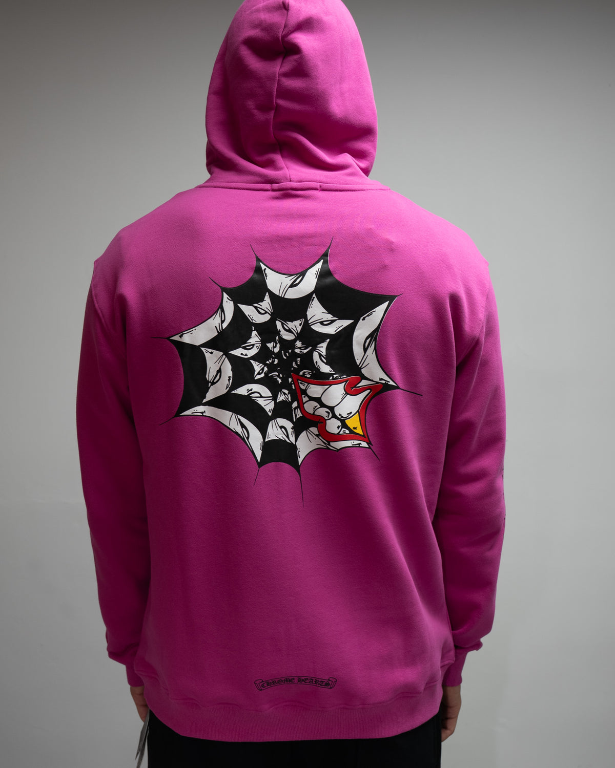 Spider Web Graphic Pink Hoodie™