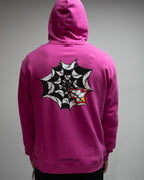 Spider Web Graphic Pink Hoodie™