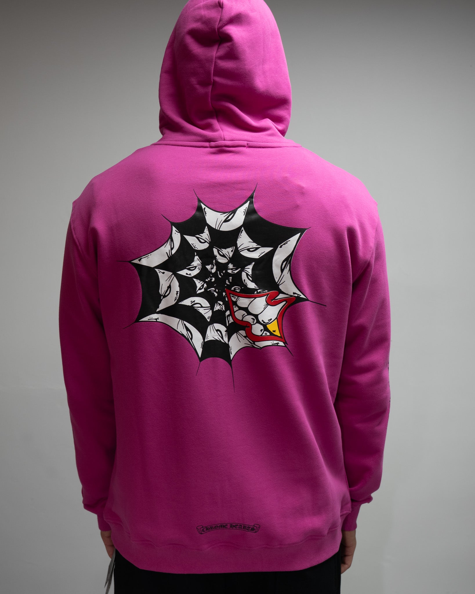 Spider Web Graphic Pink Hoodie™