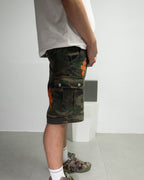 Orange Cross Patch Camo Shorts™