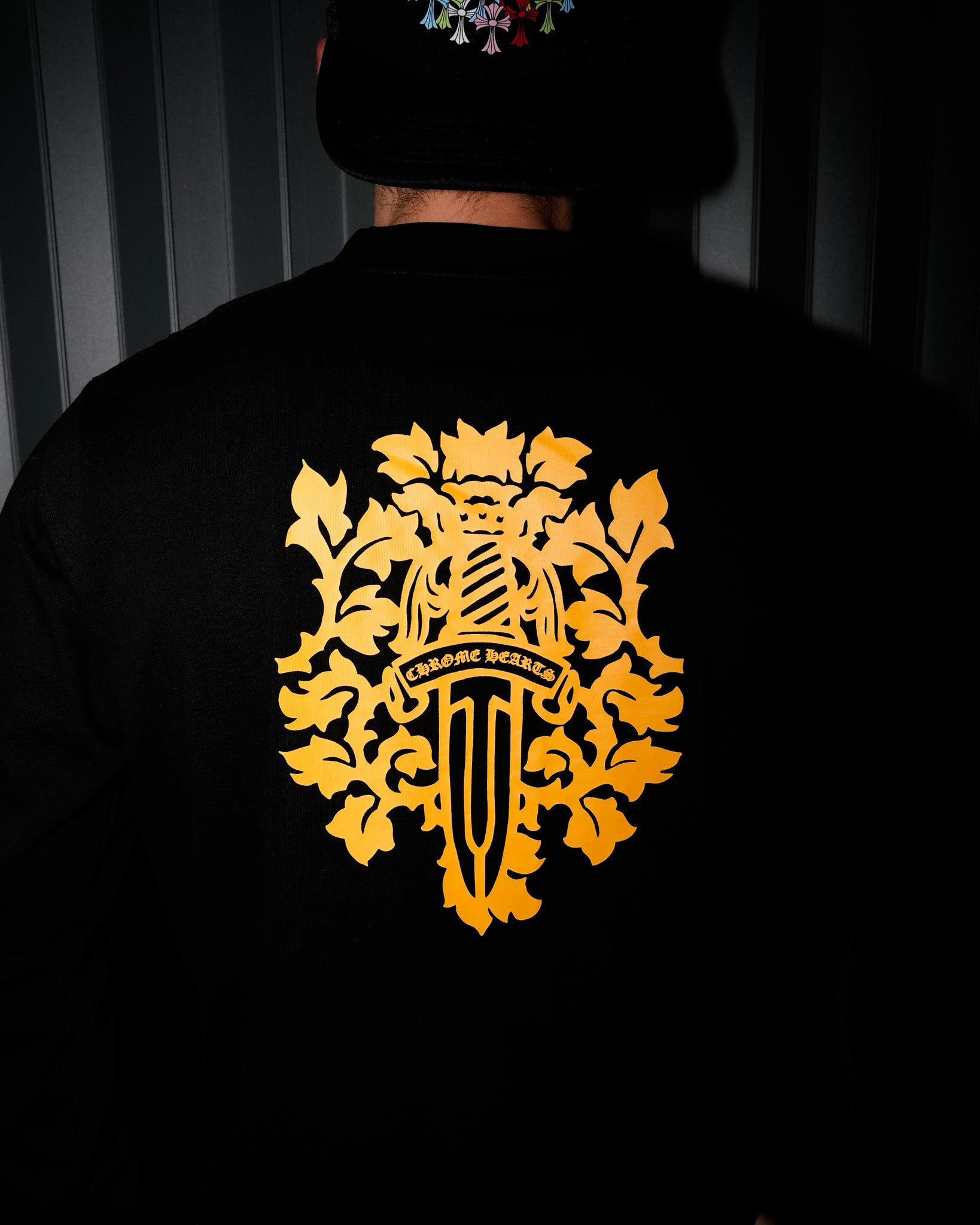 Yellow Dagger Crest Black Long Sleeve™