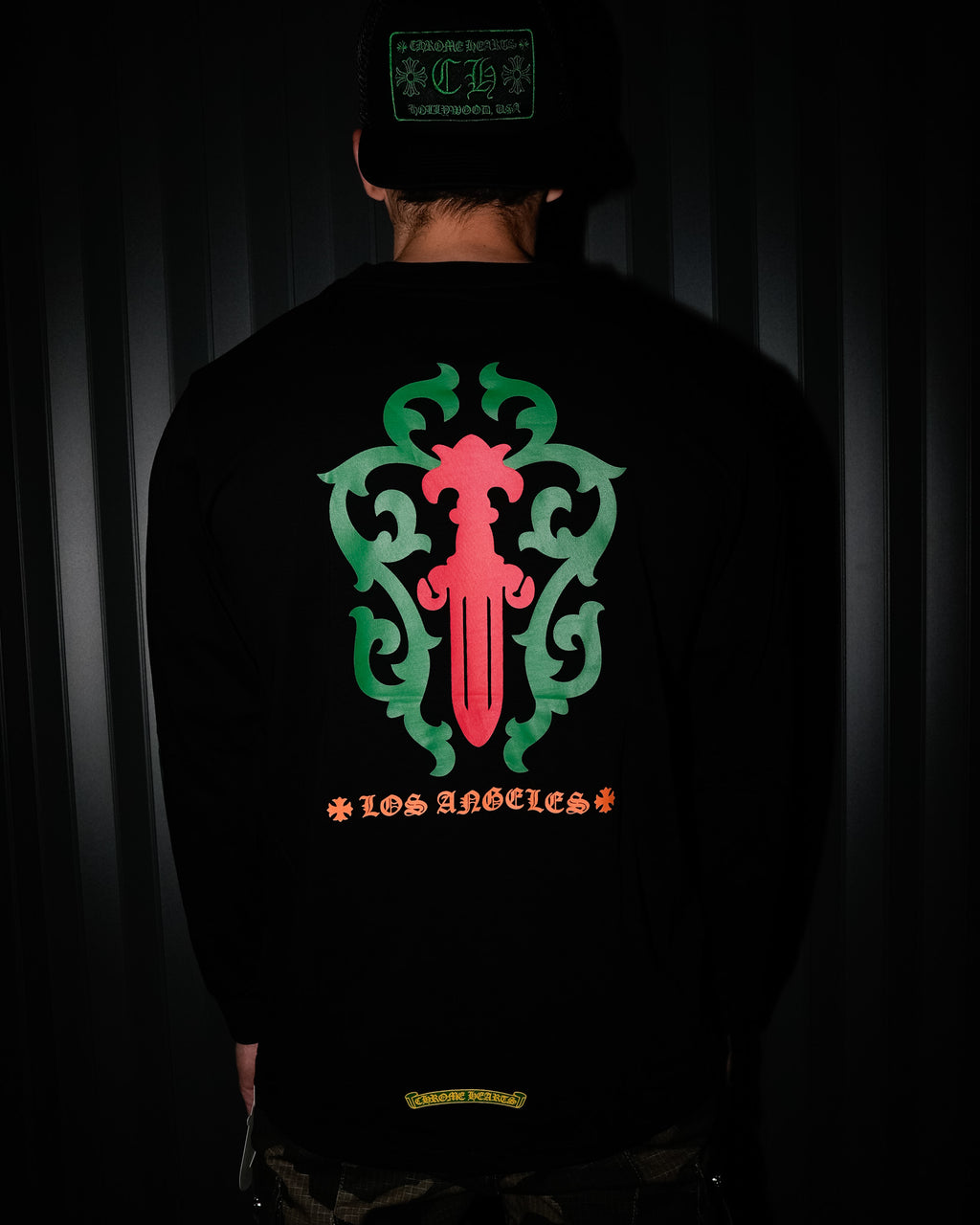Red & Green Dagger Crest Black Long Sleeve™