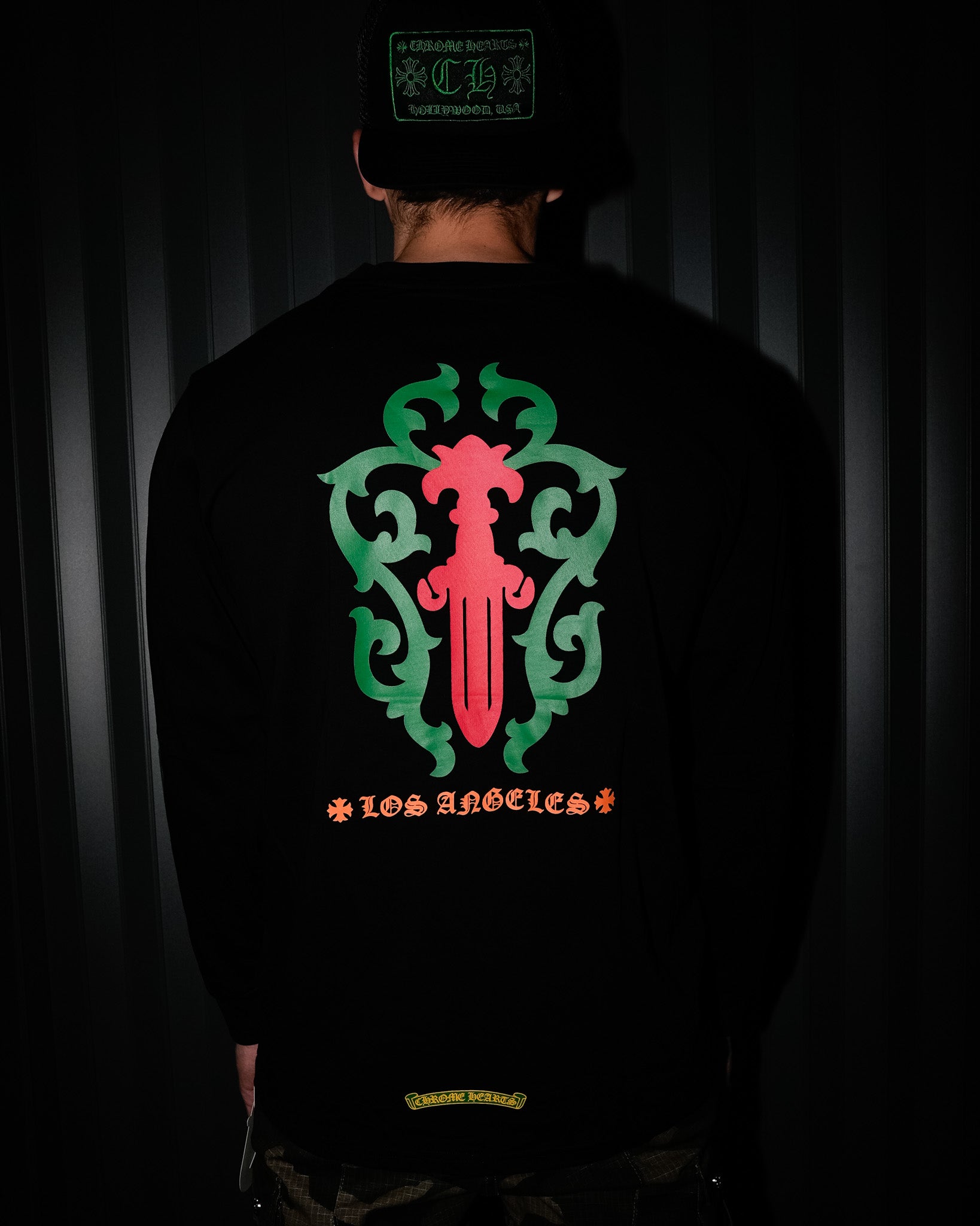 Red & Green Dagger Crest Black Long Sleeve™