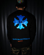 Blue Flower Cross Black Long Sleeve™