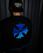Blue Flower Cross Black Long Sleeve™