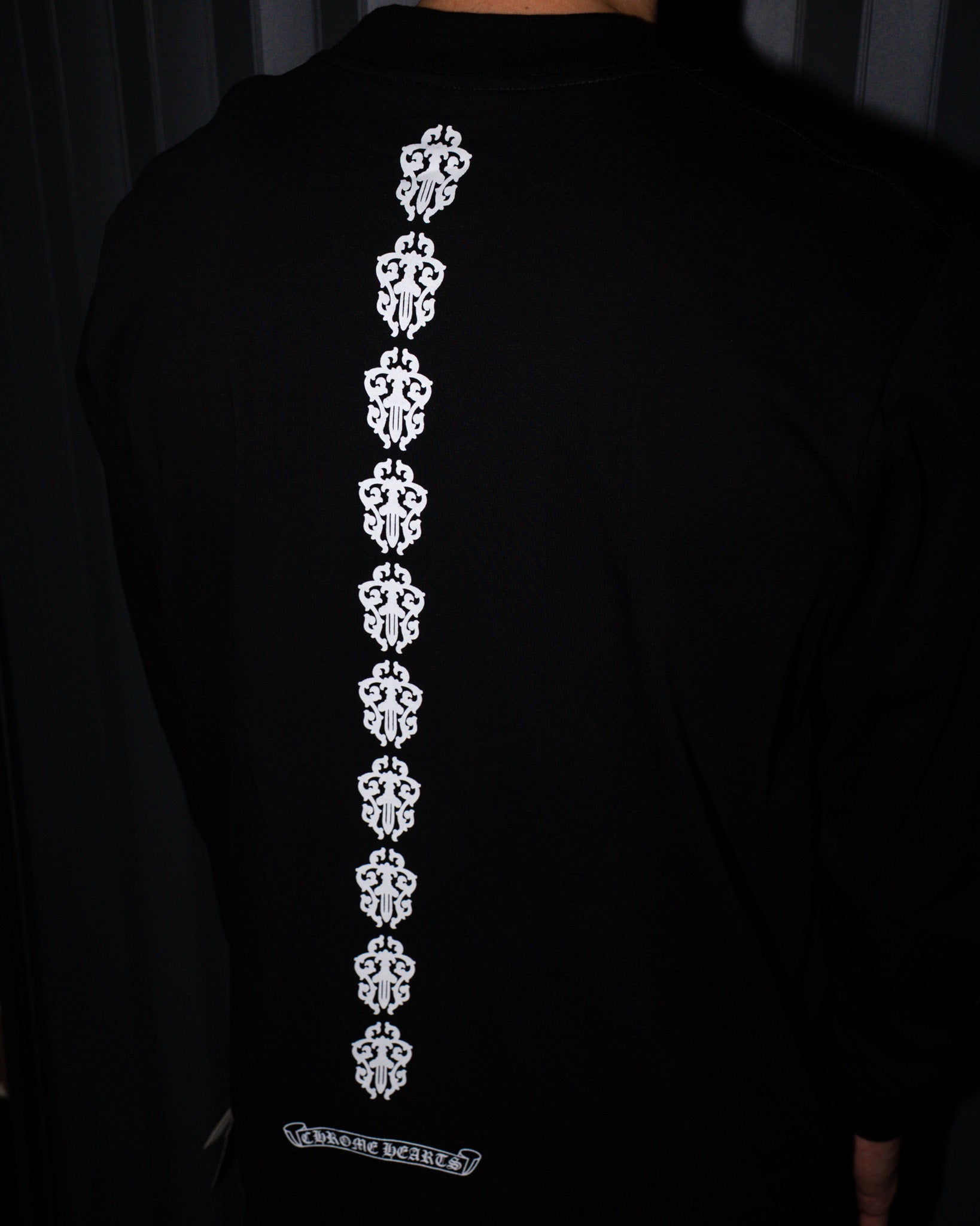 White Dagger Crest Black Long Sleeve™