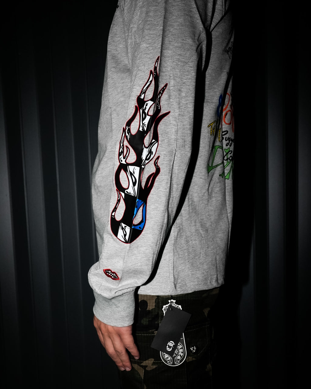 M-Boy Colored Text Grey Long Sleeve™