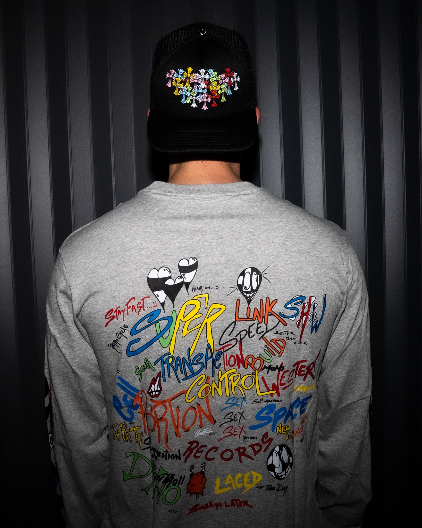 M-Boy Colored Text Grey Long Sleeve™