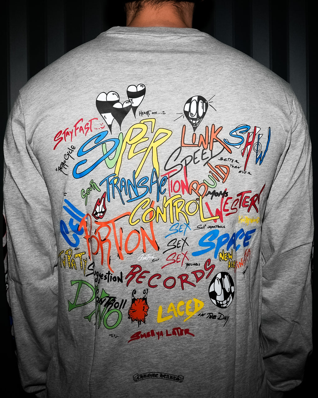 M-Boy Colored Text Grey Long Sleeve™