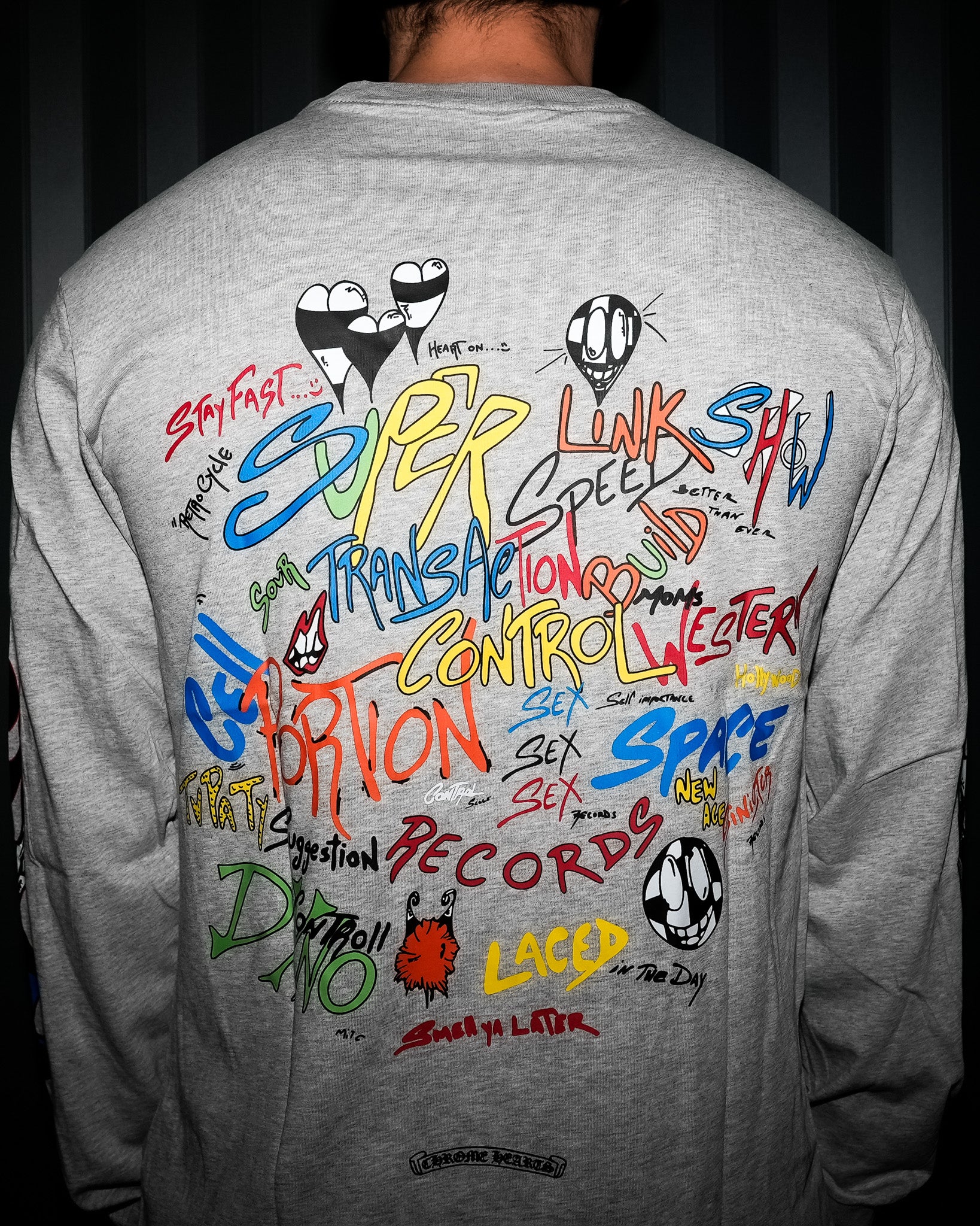 M-Boy Colored Text Grey Long Sleeve™