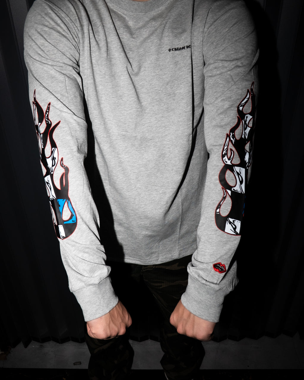 M-Boy Colored Text Grey Long Sleeve™