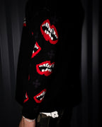 M-Boy Triple Red Cross Patch Black Knit Sweater™