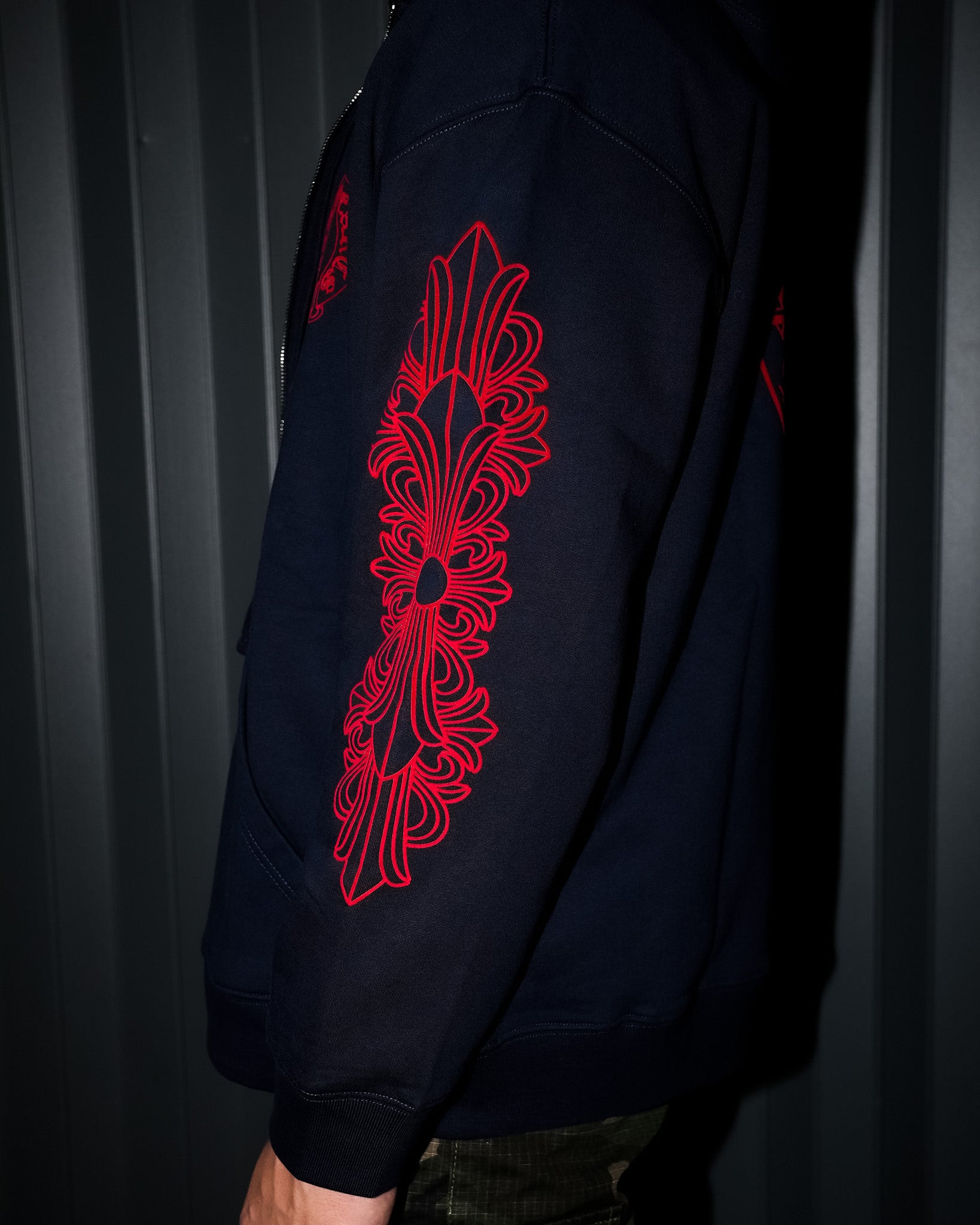 Red Horse Shoe Logo Navy Hoodie™