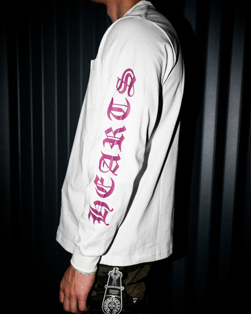 Purple Typography Collar White Long Sleeve™