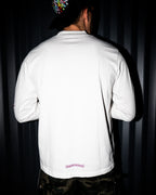 Purple Typography Collar White Long Sleeve™