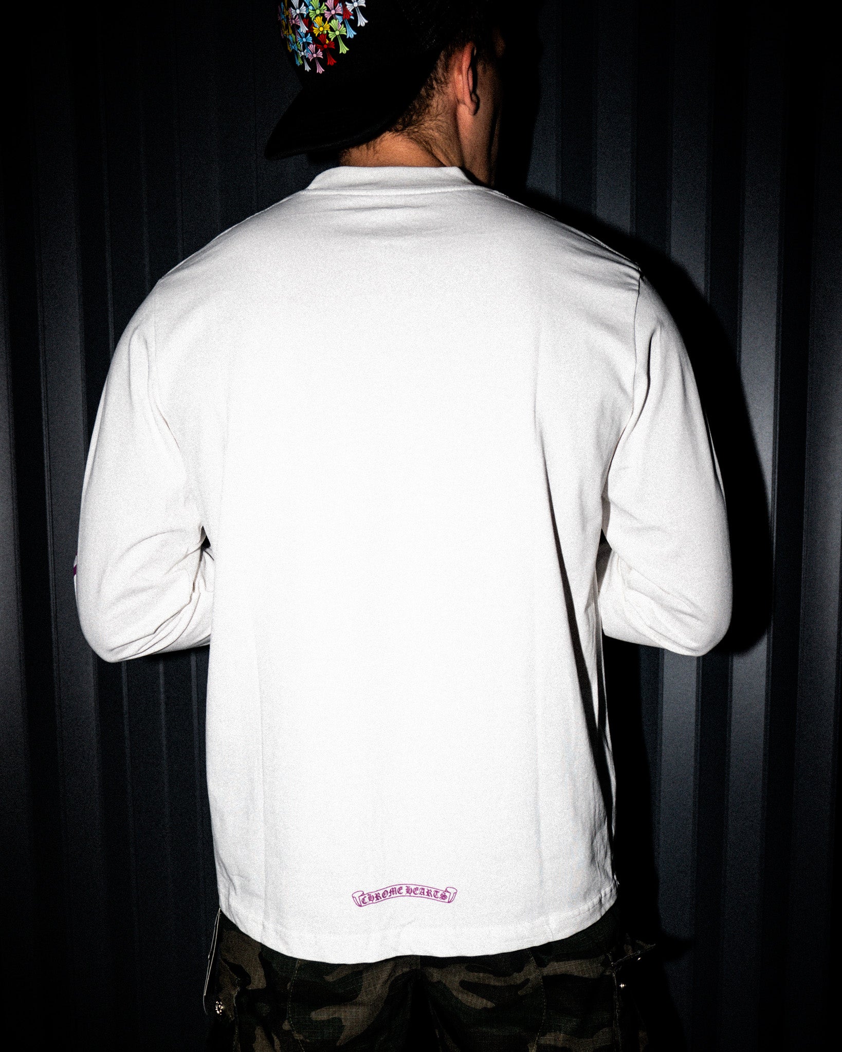 Purple Typography Collar White Long Sleeve™