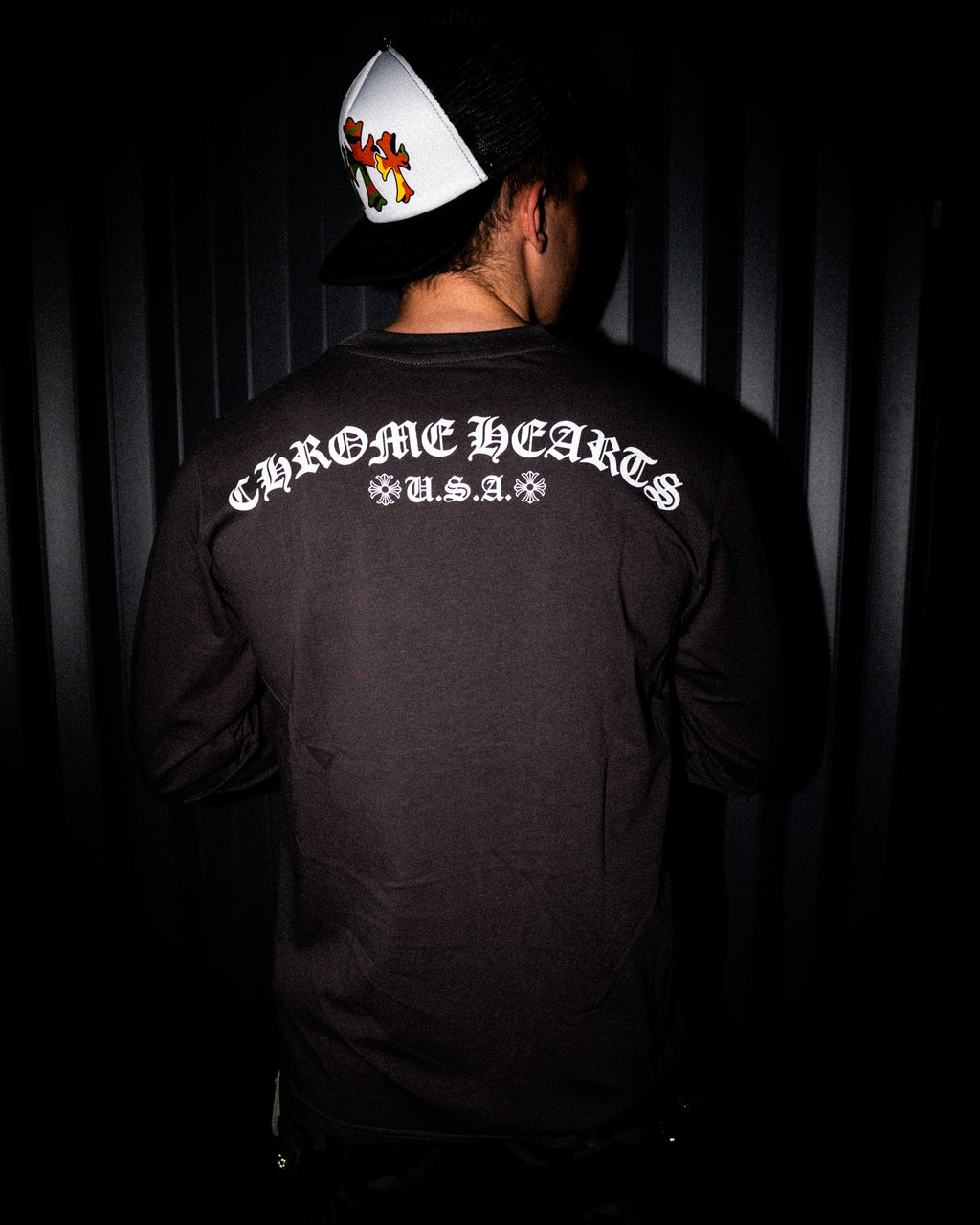 Horse Shoe Logo USA White/Black Long Sleeve™