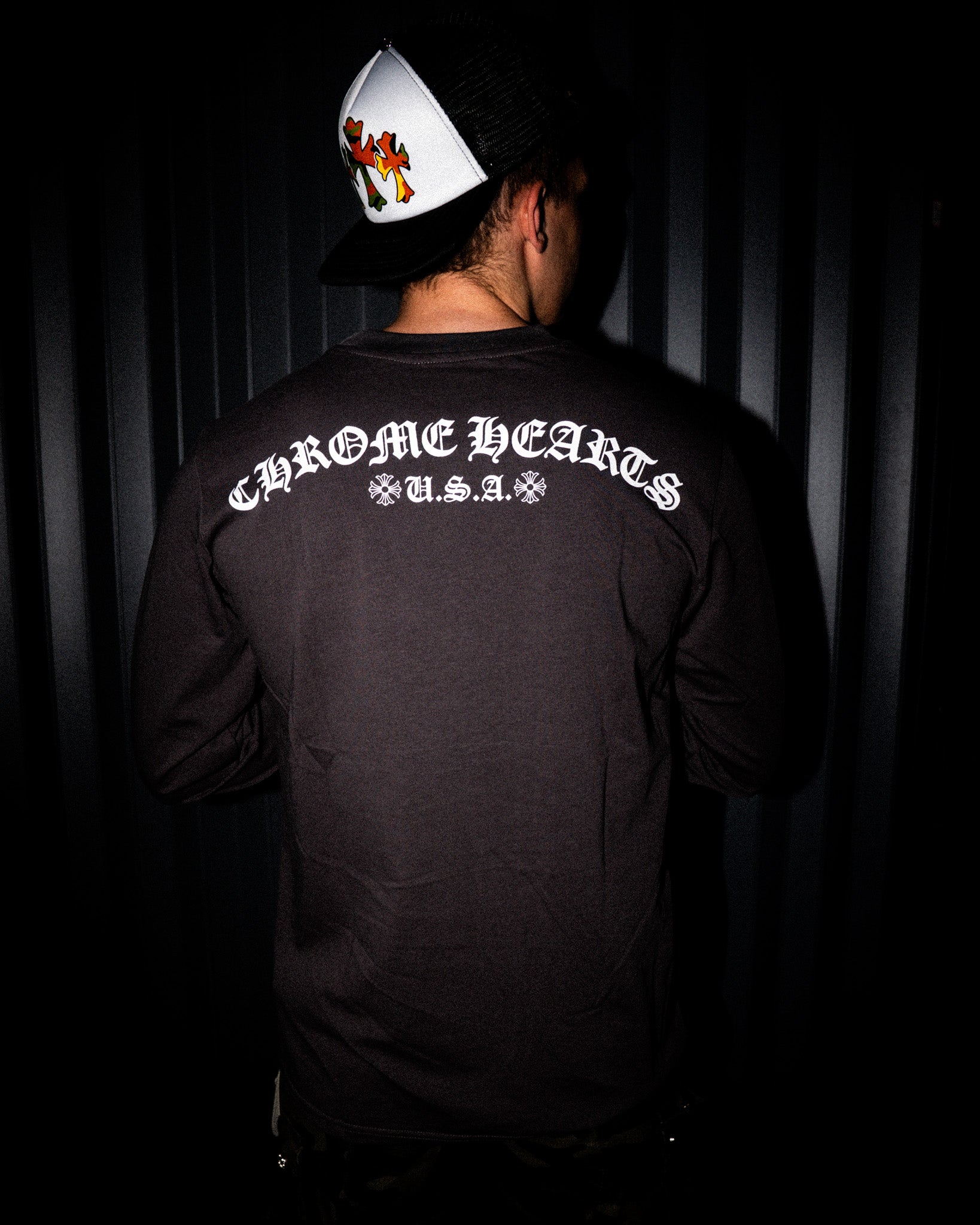 Horse Shoe Logo USA White/Black Long Sleeve™