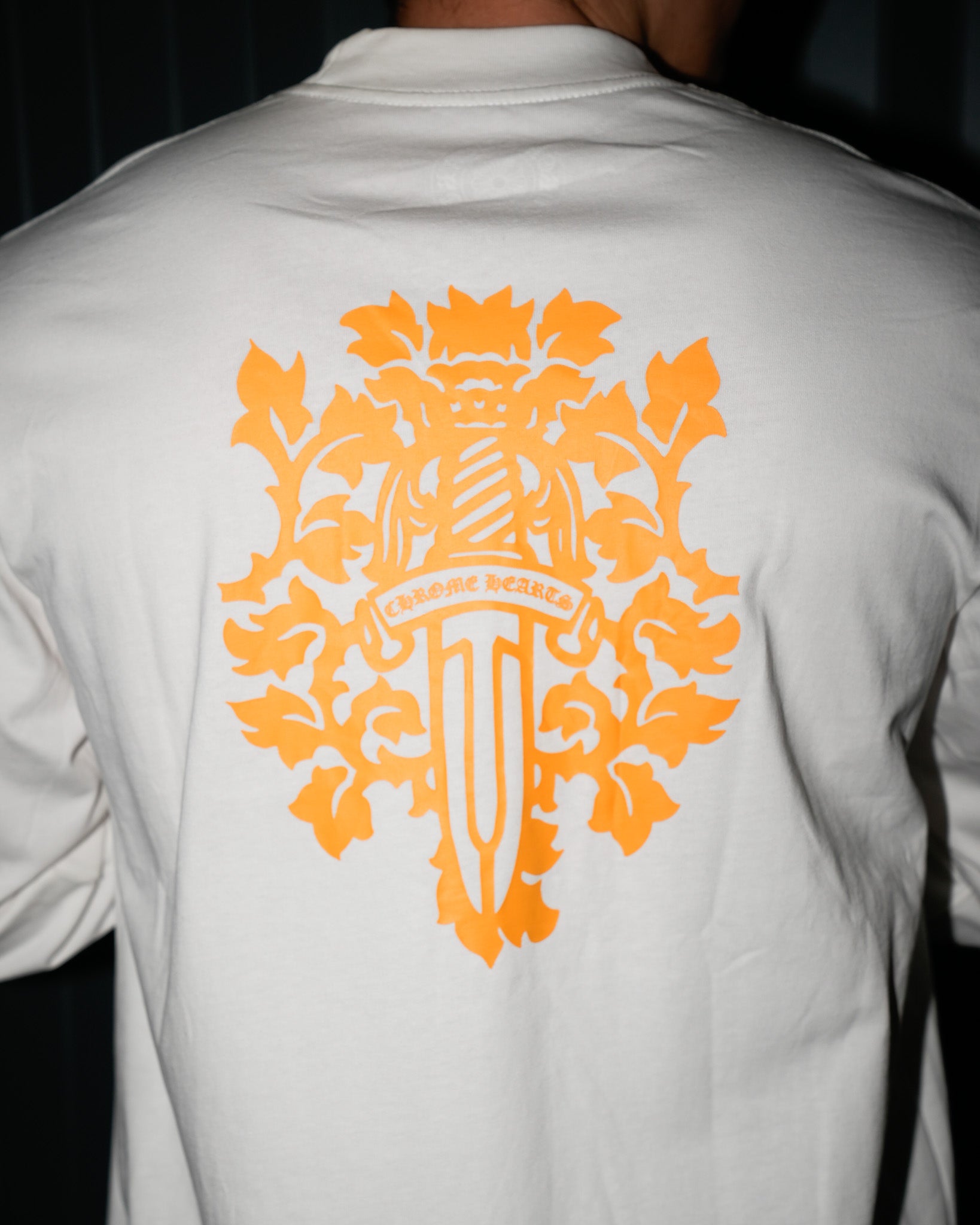 Yellow Dagger Crest White Long Sleeve™