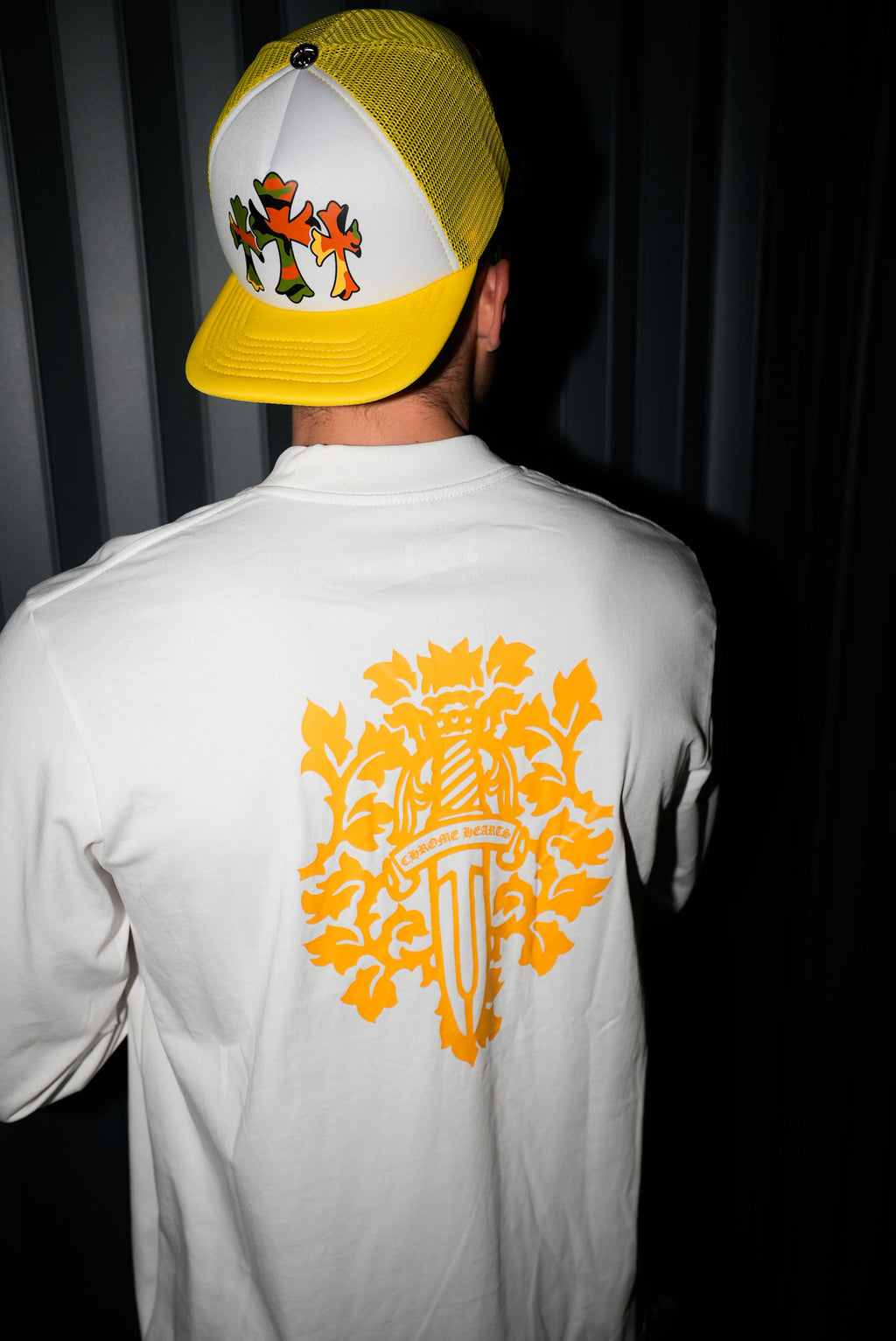 Yellow Dagger Crest White Long Sleeve™