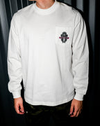 Camo Dagger Crest White Long Sleeve™