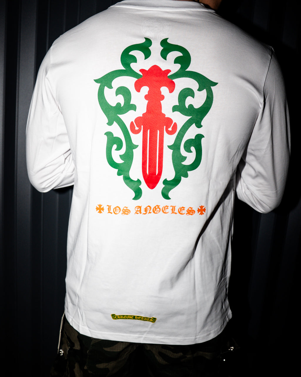 Red & Green Dagger Crest White Long Sleeve™