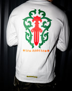 Red & Green Dagger Crest White Long Sleeve™